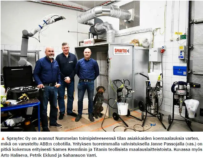 Spraytec Oy:stä kasvanut pintakäsittelyratkaisujen kokonaisvaltainen toimittaja - Puumies 9.2025