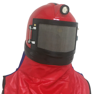 Resin puhallinkypärä LED-valolla, kaareva lasi ja kuulosuojaimet