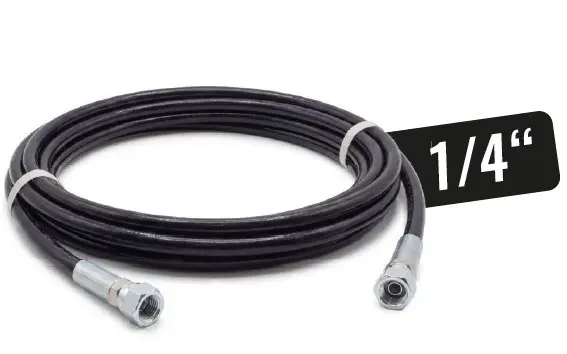 Easyflex korkeapaineletku 1/4" 1 M WP 430bar teräskudos