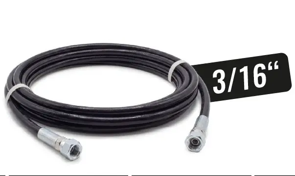 Easyflex korkeapaineletku 3/16" 7,5 M WP 430bar teräskudos