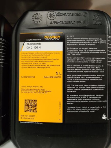 [CA-1055386] Kuljetinöljy, Klybersynth CH 2-100N 5 L
